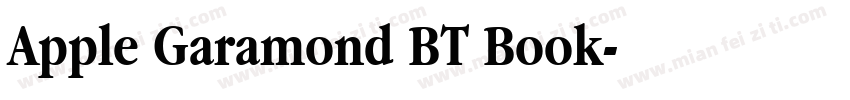 Apple Garamond BT Book字体转换